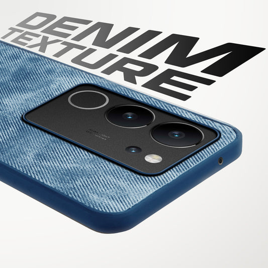 Classic Denim Finish Back Case for Vivo V29 5G
