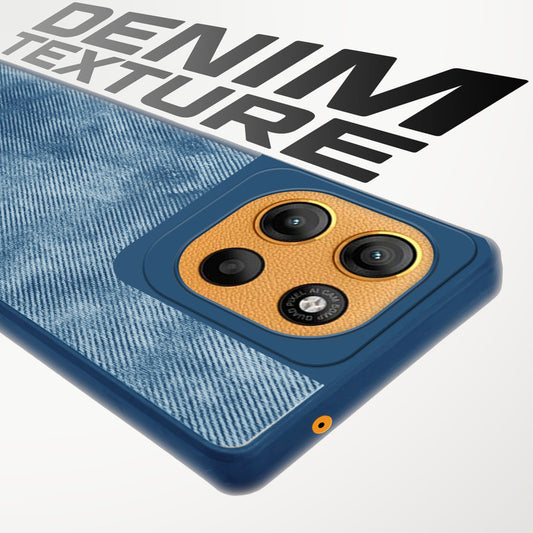 Classic Denim Finish Back Case for Motorola Moto G15