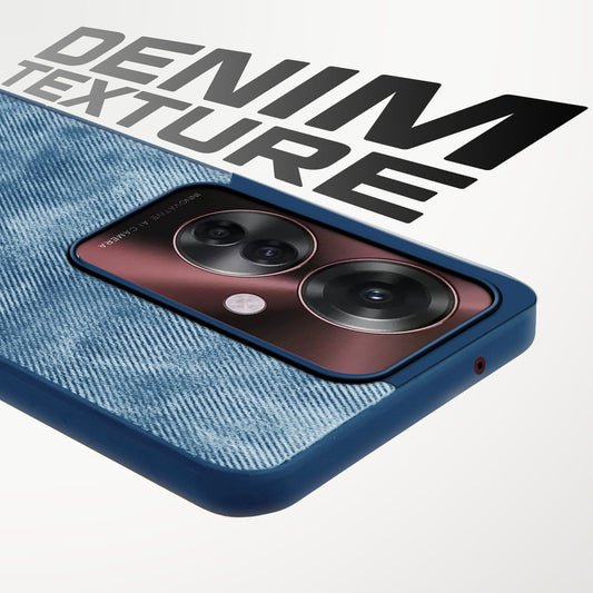 Classic Denim Finish Back Case for Oppo F25 Pro 5G