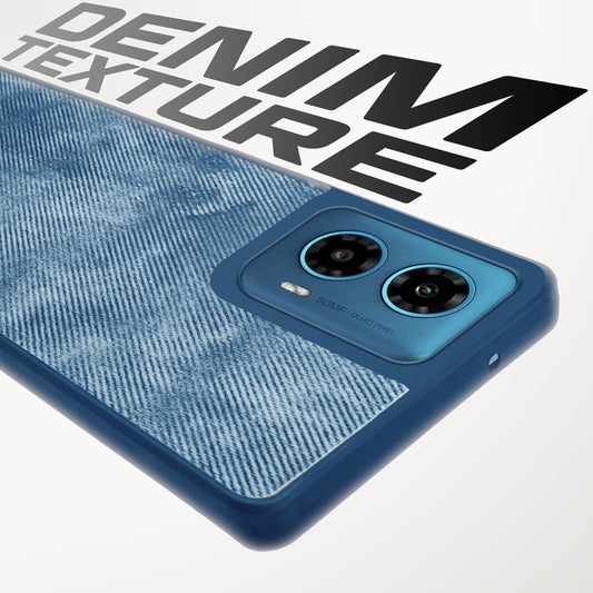 Classic Denim Finish Back Case for Motorola Moto G34 5G