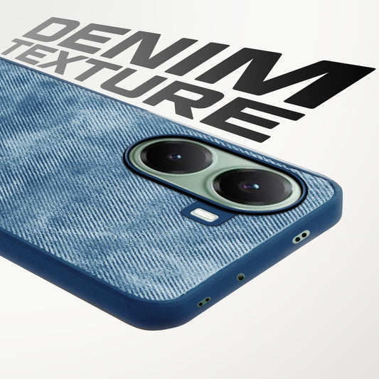Denim Jeans Cloth Back Cover Case for Poco X7 Pro 5G