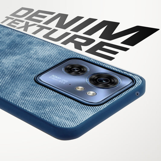 Classic Denim Finish Back Case for Motorola Moto Edge 40 5G