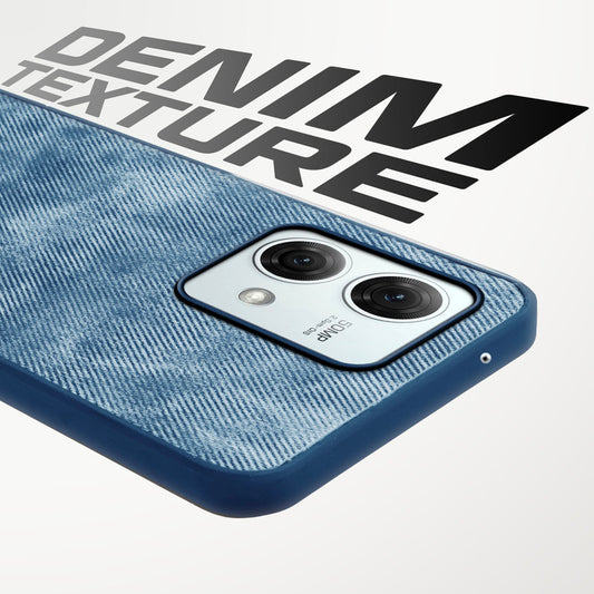 Classic Denim Finish Back Case for Motorola Moto G84 5G with Raised Camera Edges & Micro-Fiber Lining