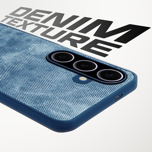 Classic Denim Finish Back Case for Samsung A56 5G with Raised Camera Edges & Micro-Fiber Lining