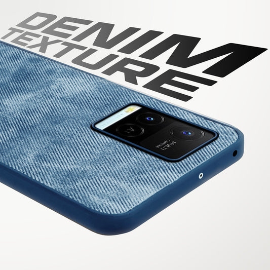 Classic Denim Finish Back Case for Vivo Y21 2021