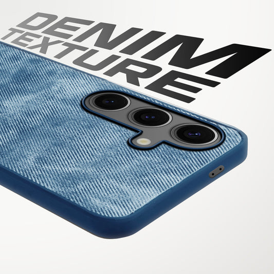 Classic Denim Finish Back Case for Samsung S24 5G with Raised Camera Edges & Micro-Fiber Lining