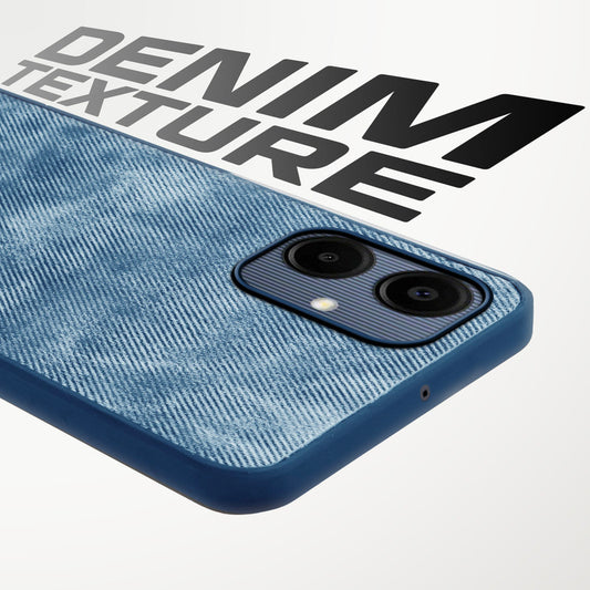 Classic Denim Finish Back Case for Samsung A06 5G with Raised Camera Edges & Micro-Fiber Lining