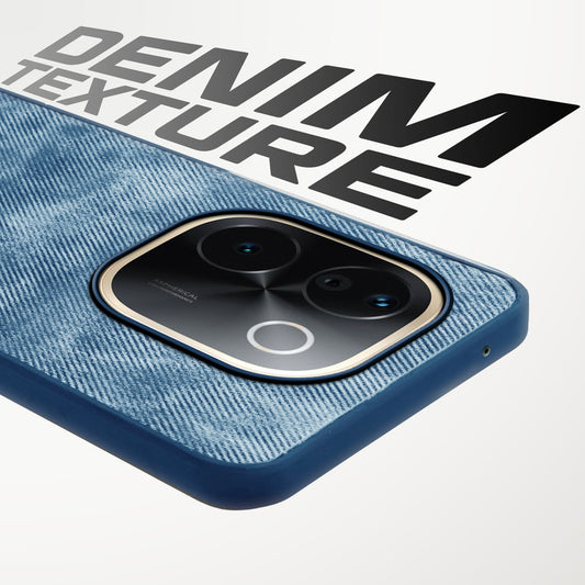 Denim Jeans Cloth Back Cover Case for Vivo T3 Pro 5G