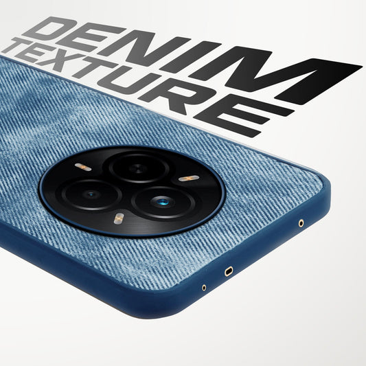 Denim Jeans Cloth Back Cover Case for Realme 14 Pro 5G
