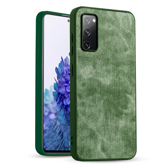 Classic Denim Finish Back Case for Samsung S20 FE 5G with Raised Camera Edges & Micro-Fiber Lining