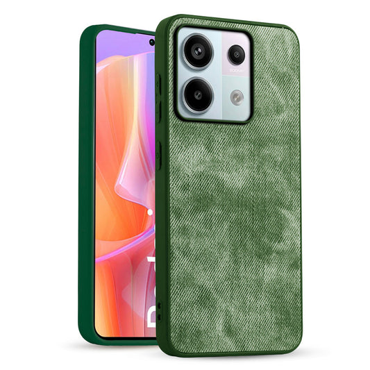 Classic Denim Finish Back Case for Redmi Note 13 Pro 5G with Raised Camera Edges & Micro-Fiber Lining