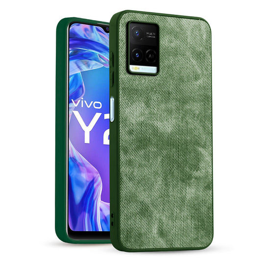 Classic Denim Finish Back Case for Vivo Y21 2021