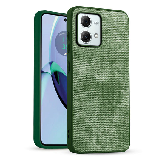 Classic Denim Finish Back Case for Motorola Moto G84 5G with Raised Camera Edges & Micro-Fiber Lining