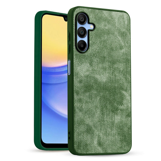Classic Denim Finish Back Case for Samsung A15 5G with Raised Camera Edges & Micro-Fiber Lining
