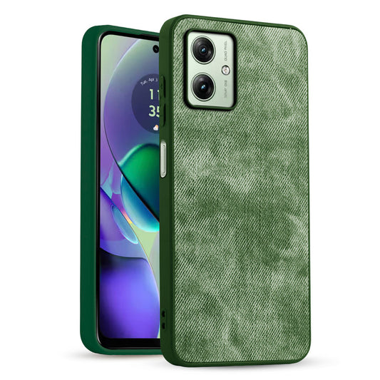 Classic Denim Finish Back Case for Motorola Moto G54 5G with Raised Camera Edges & Micro-Fiber Lining