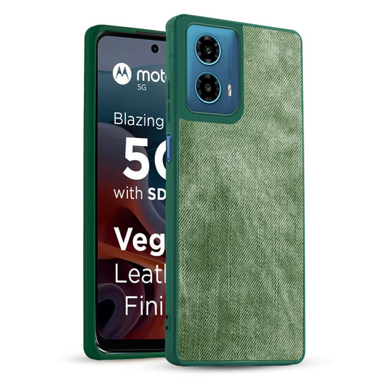 Classic Denim Finish Back Case for Motorola Moto G34 5G