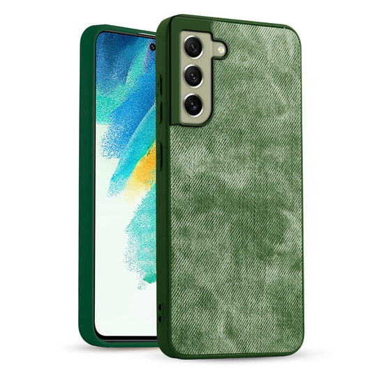 Classic Denim Finish Back Case for Samsung S21 FE 5G with Raised Camera Edges & Micro-Fiber Lining