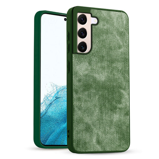 Classic Denim Finish Back Case for Samsung S22 5G with Raised Camera Edges & Micro-Fiber Lining