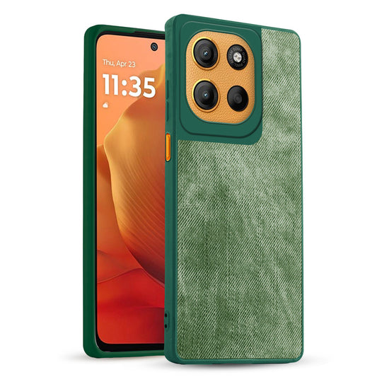 Classic Denim Finish Back Case for Motorola Moto G15