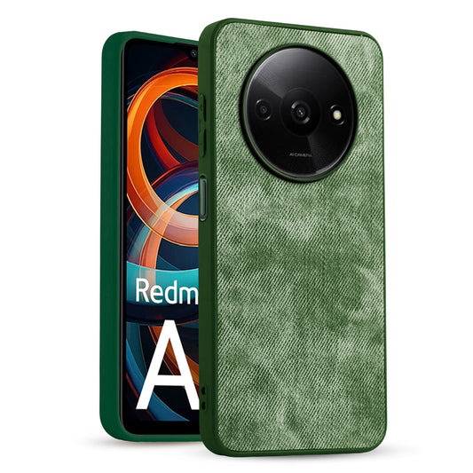 Classic Denim Finish Back Case for Redmi A3 2024