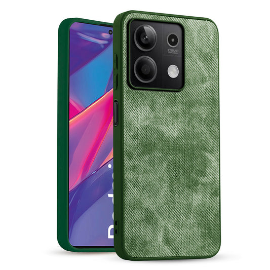 Classic Denim Finish Back Case for Redmi Note 13 5G with Raised Camera Edges & Micro-Fiber Lining