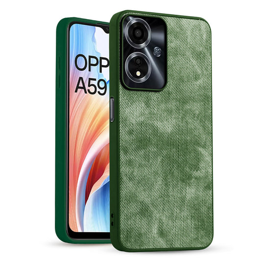 Classic Denim Finish Back Case for Oppo A59 5G