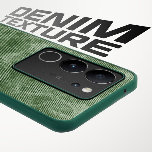 Classic Denim Finish Back Case for Vivo V29 5G