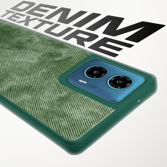 Classic Denim Finish Back Case for Motorola Moto G34 5G