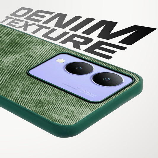 Classic Denim Finish Back Case for Vivo Y17s