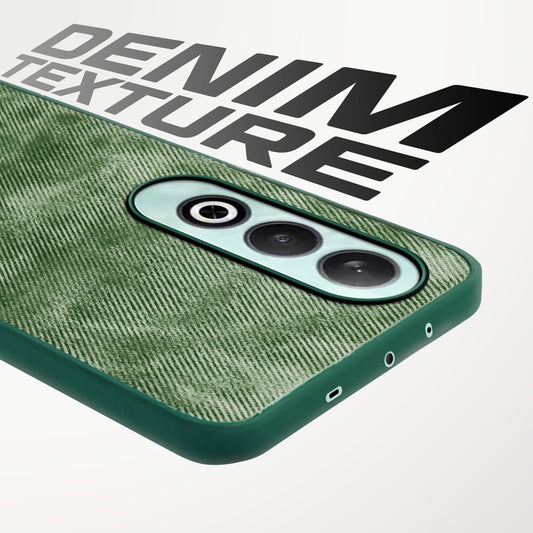 Classic Denim Finish Back Case for OnePlus Nord CE 4 5G with Raised Camera Edges & Micro-Fiber Lining