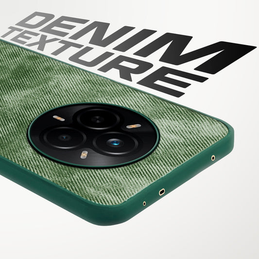 Denim Jeans Cloth Back Cover Case for Realme 14 Pro 5G