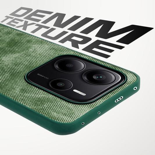 Denim Jeans Cloth Back Cover Case for Redmi Note 14 5G