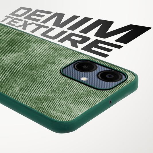 Classic Denim Finish Back Case for Samsung A06 5G with Raised Camera Edges & Micro-Fiber Lining