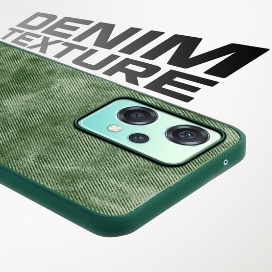 Classic Denim Finish Back Case for OnePlus Nord CE 2 Lite 5G with Raised Camera Edges & Micro-Fiber Lining