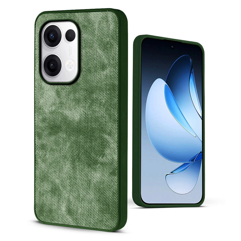 Denim Jeans Cloth Back Cover Case for Oppo Reno 13 5G