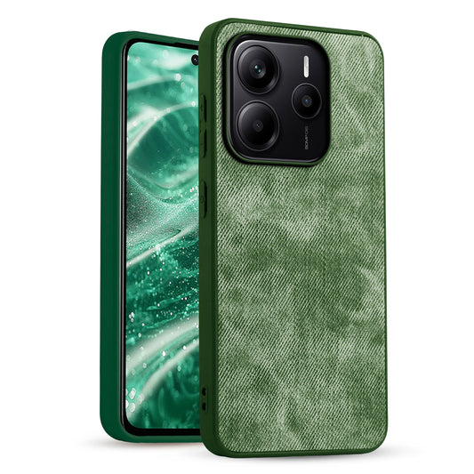 Classic Denim Finish Back Case for Redmi Note 14 SE 5G with Raised Camera Edges & Micro-Fiber Lining