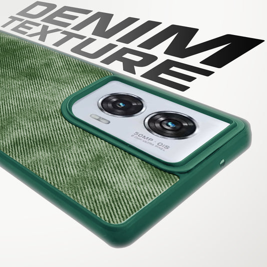 Classic Denim Finish Back Case for Motorola Moto G96 5G