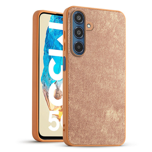 Classic Denim Finish Back Case for Samsung M35 5G with Raised Camera Edges & Micro-Fiber Lining