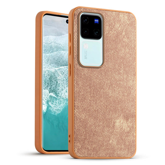 Classic Denim Finish Back Case for Vivo V30 Pro 5G with Raised Camera Edges & Micro-Fiber Lining