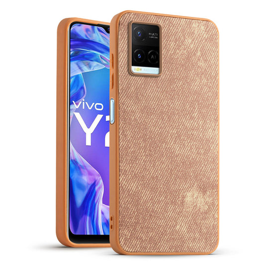 Classic Denim Finish Back Case for Vivo Y21 2021