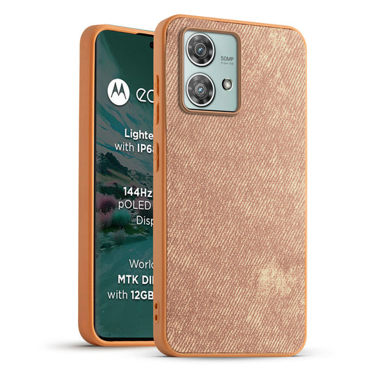 Classic Denim Finish Back Case for Motorola Moto Edge 40 Neo 5G with Raised Camera Edges & Micro-Fiber Lining