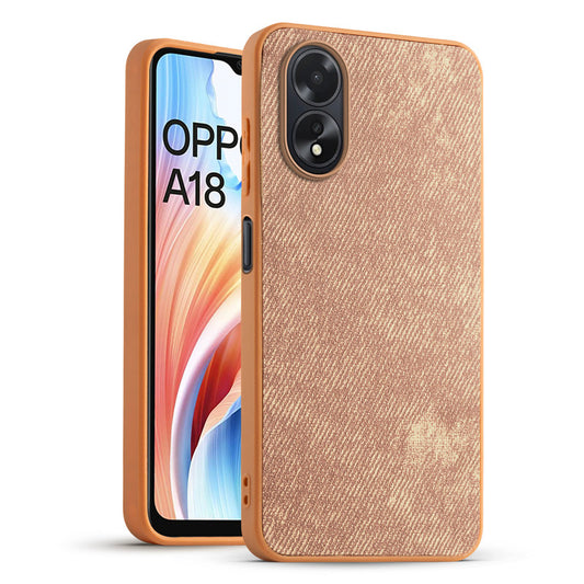 Classic Denim Finish Back Case for Oppo A18