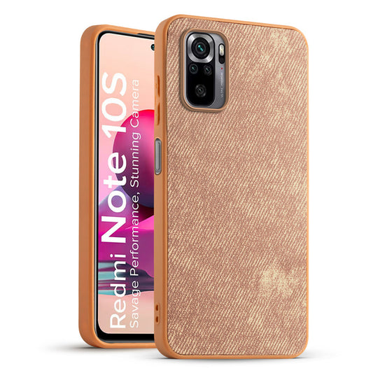 Denim Jeans Cloth Back Cover Case for Redmi Note 10S