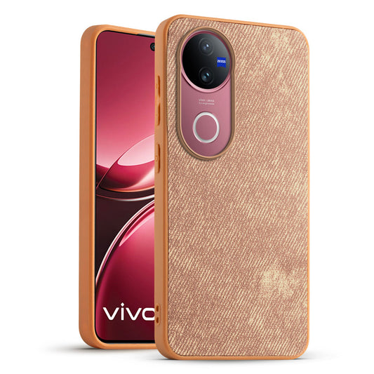 Classic Denim Finish Back Case for Vivo V50 5G with Raised Camera Edges & Micro-Fiber Lining