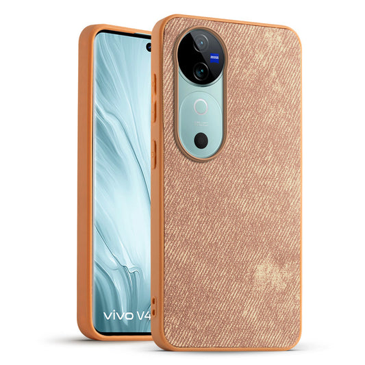 Classic Denim Finish Back Case for Vivo V40 5G with Raised Camera Edges & Micro-Fiber Lining