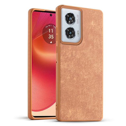 Classic Denim Finish Back Case for Motorola Moto Edge 50 Fusion 5G with Raised Camera Edges & Micro-Fiber Lining