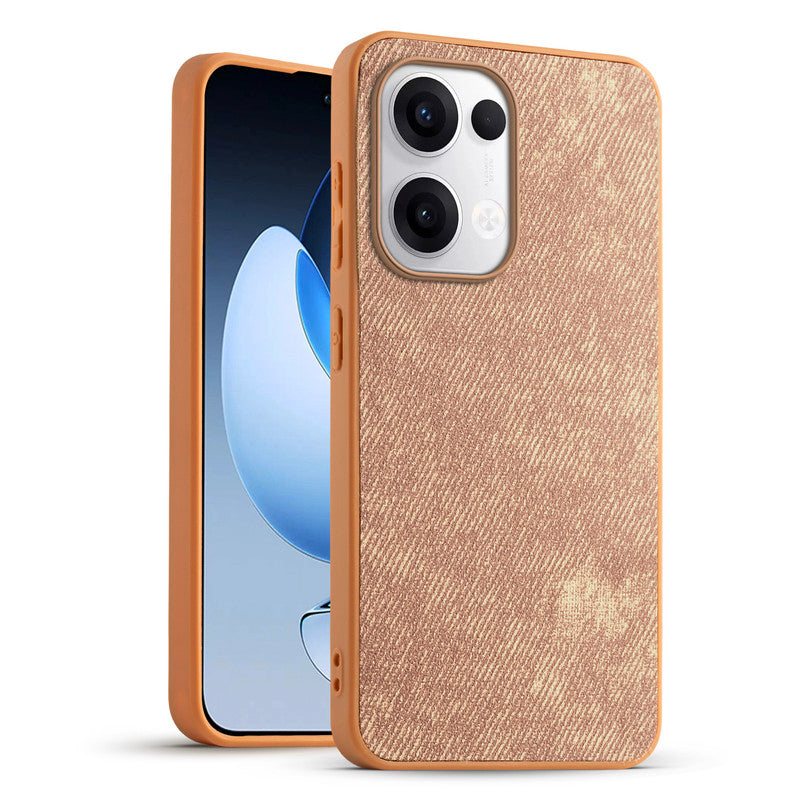 Denim Jeans Cloth Back Cover Case for Oppo Reno 13 5G