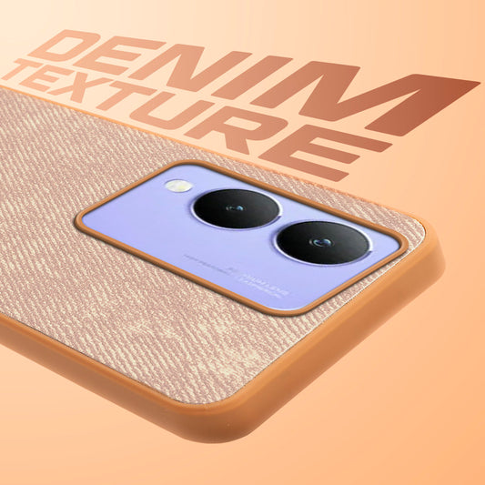 Classic Denim Finish Back Case for Vivo Y17s