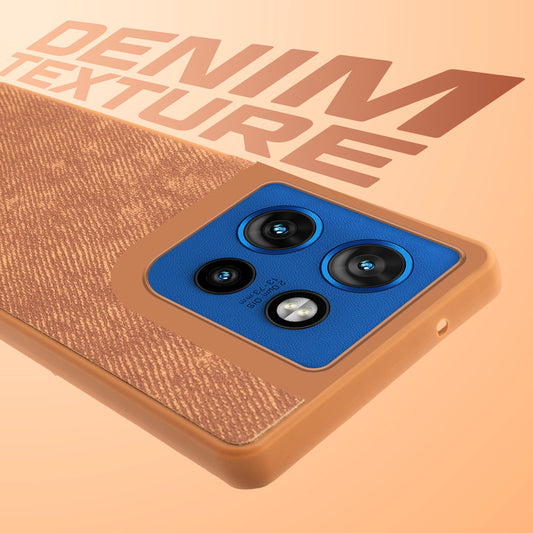 Classic Denim Finish Back Case for Motorola Moto Edge 50 Neo 5G with Raised Camera Edges & Micro-Fiber Lining