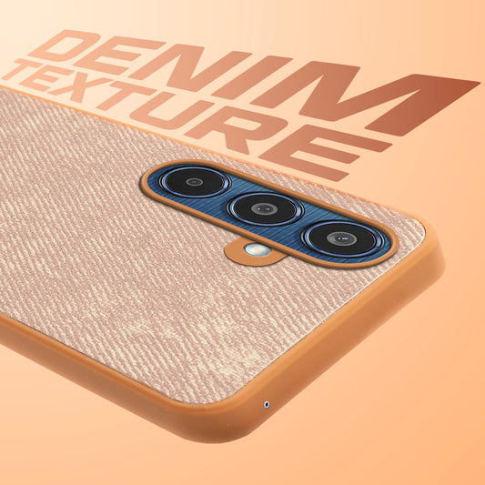 Classic Denim Finish Back Case for Samsung M35 5G with Raised Camera Edges & Micro-Fiber Lining